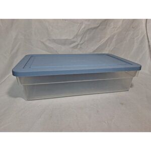 Vintage Rubbermaid Shoe Box Storage Container #0286 5.6L ~w/ Blue Lid #0284